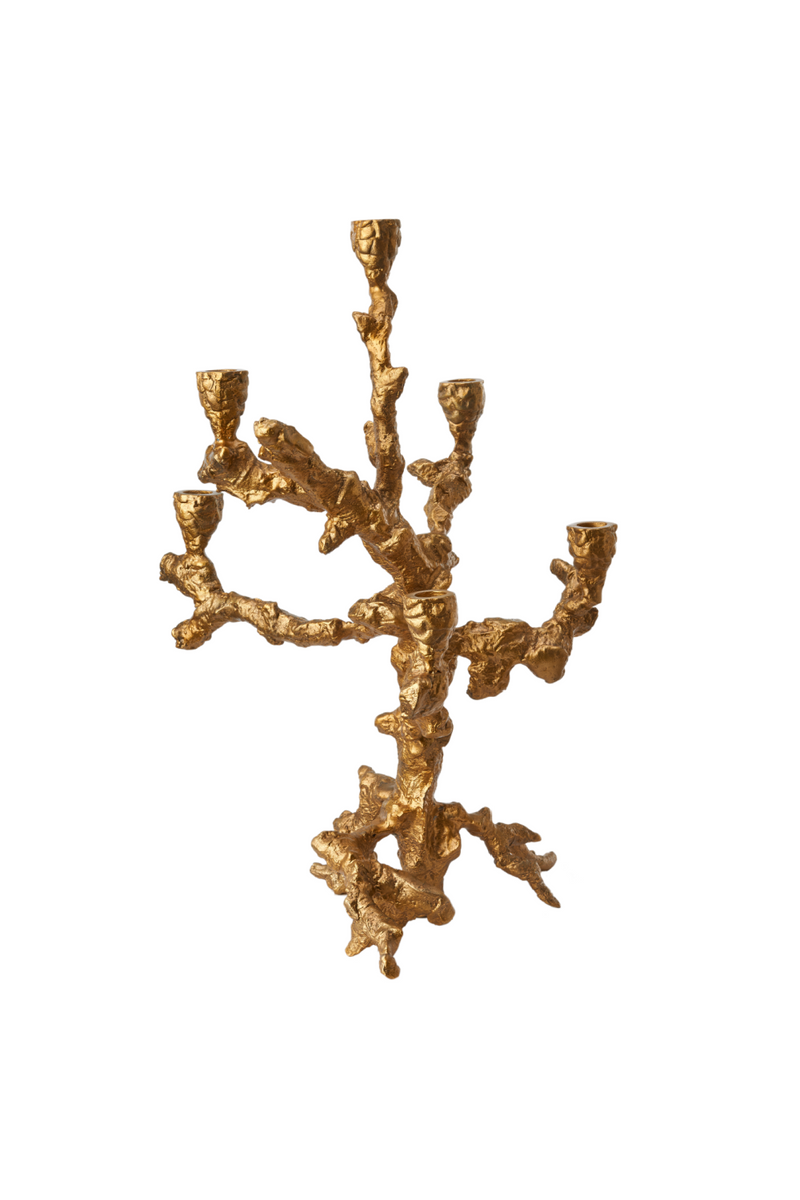 Gold Aluminum Candle Holder L | Pols Potten Apple Tree | Dutchfurniture.com