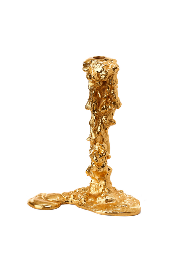 Gold Candle Holder L | Pols Potten Drip | Dutchfurniture.com
