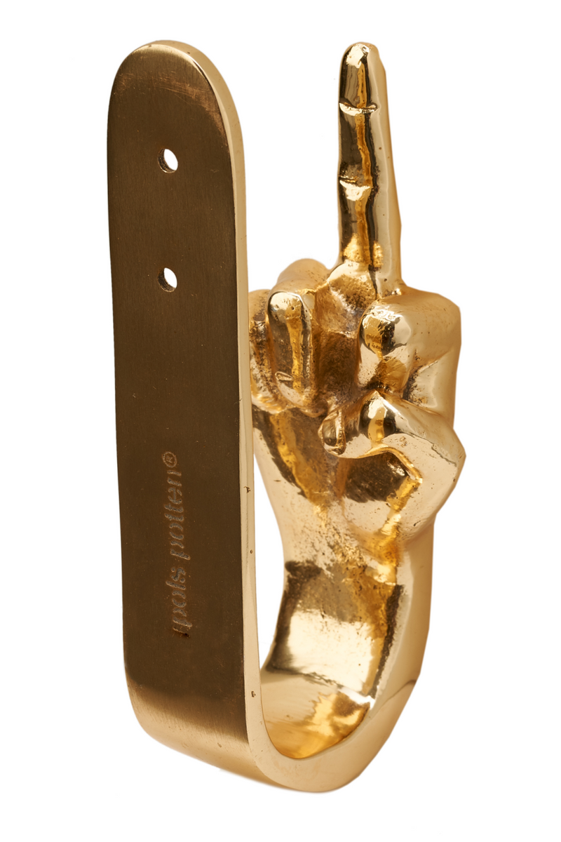 Gold-Plated Aluminum Hook (4) | Pols Potten F-You | Oroatrade.com