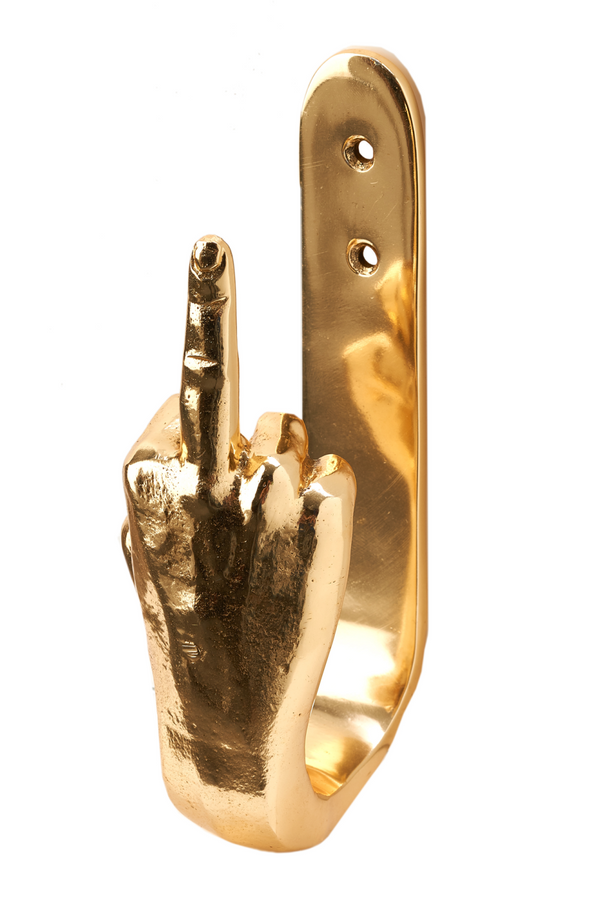 Gold-Plated Aluminum Hook (4) | Pols Potten F-You | Oroatrade.com