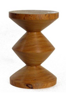 Wooden Round Stool | Pols Potten Zig Zag  | Oroatrade.com