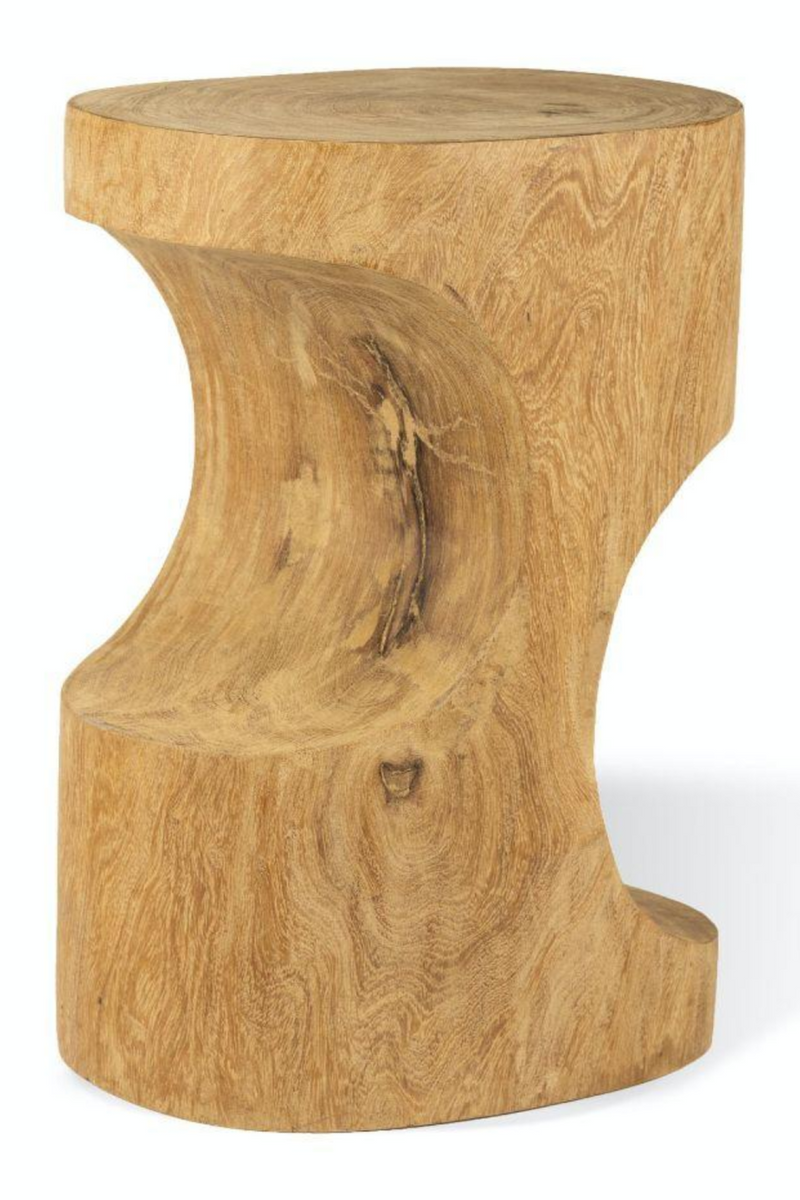 Hand Carved Wooden Stool | Pols Potten Double Arch  | Oroatrade.com
