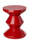 Red Lacquered Accent Stool | Pols Potten Zig Zag | DutchFurniture.com