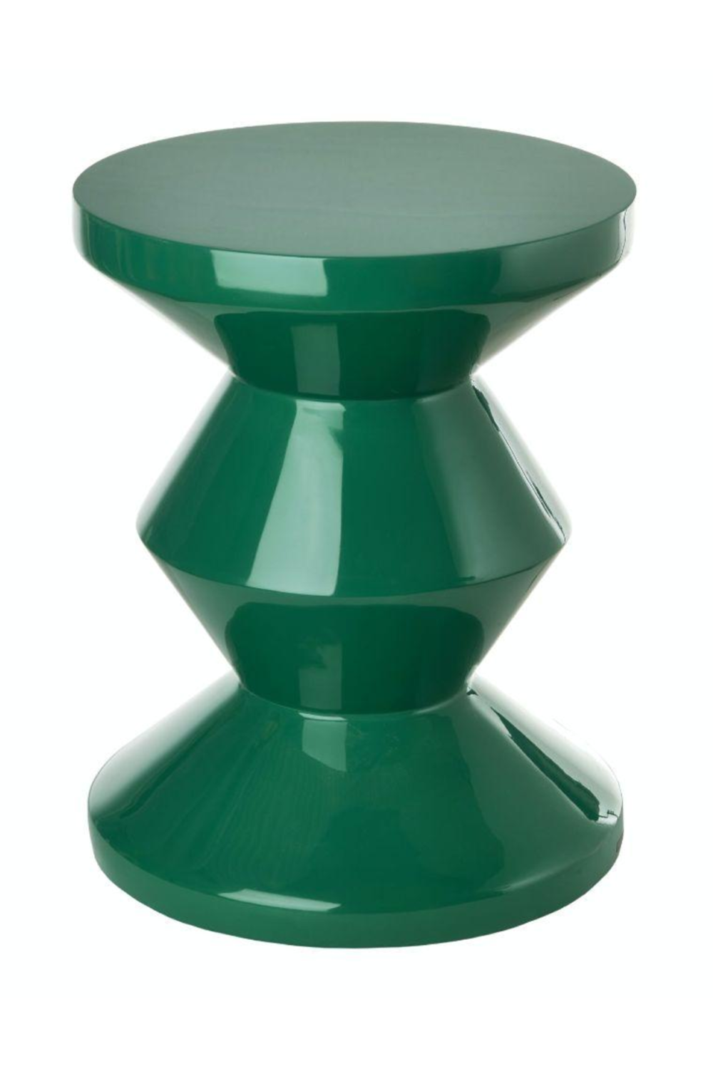 Green Lacquered Accent Stool | Pols Potten Zig Zag  | Oroatrade.com