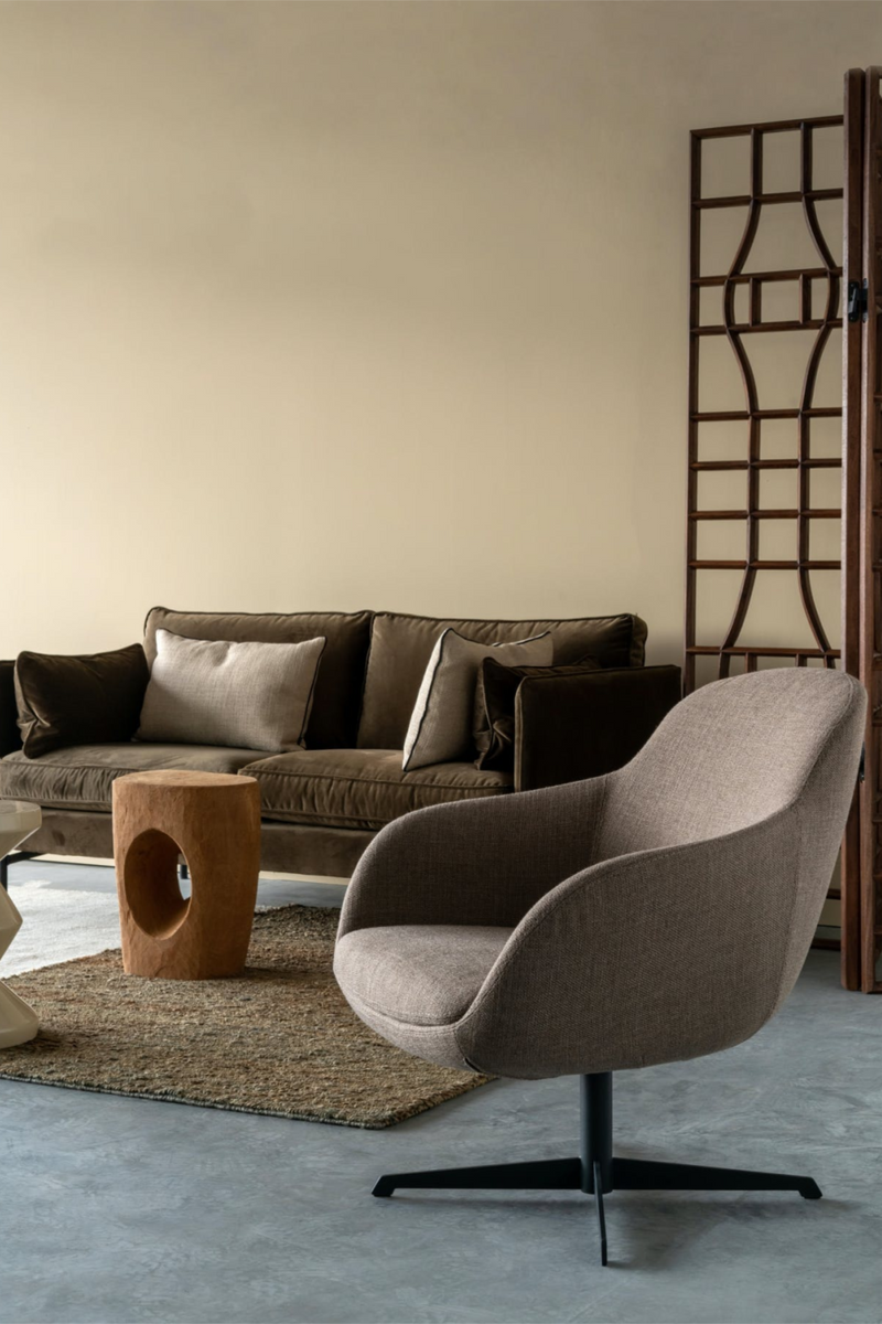 Beige Swivel Base Accent Chair | Pols Potten Spock | Dutchfurniture.com