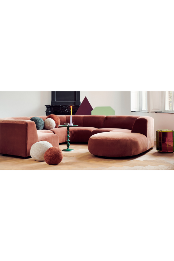 Brown Velvet Modular Sofa | Pols Potten A-Round-U | DutchFurniture.com