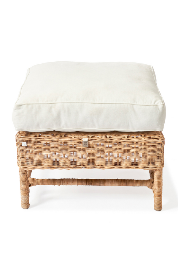 Cushioned Rattan Ottoman | Rivièra Maison Nicolas | Dutchfurniture.com