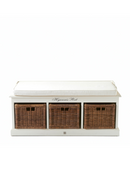 White Mahogany Storage Bench | Rivièra Maison Hyannis Port | DutchFurniture.com