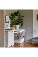 White Mahogany Mid-Century Desk | Rivièra Maison New Orleans | Dutchfurniture.com