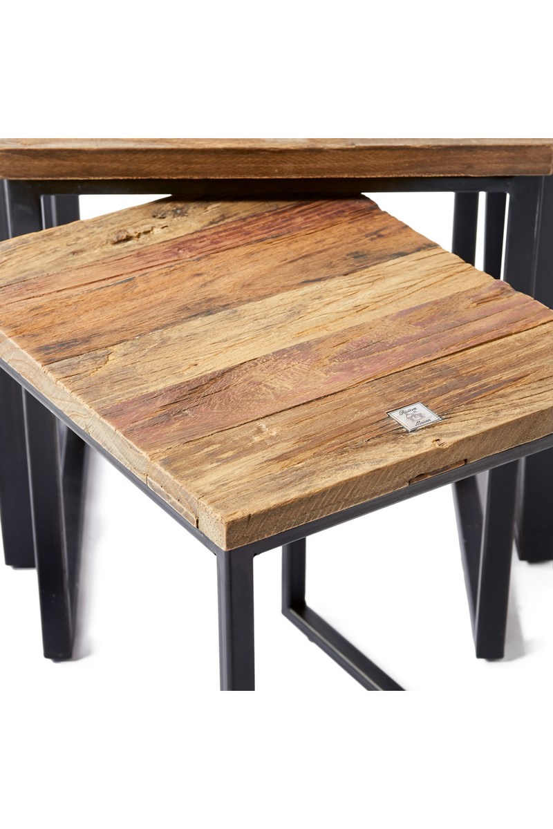 Industrial Nested Side Tables (3) | Rivièra Maison Shelter Island | DutchFurniture.com