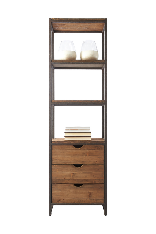 Industrial Wooden Bookcase | Rivièra Maison Shelter Island | Dutchfurniture.com