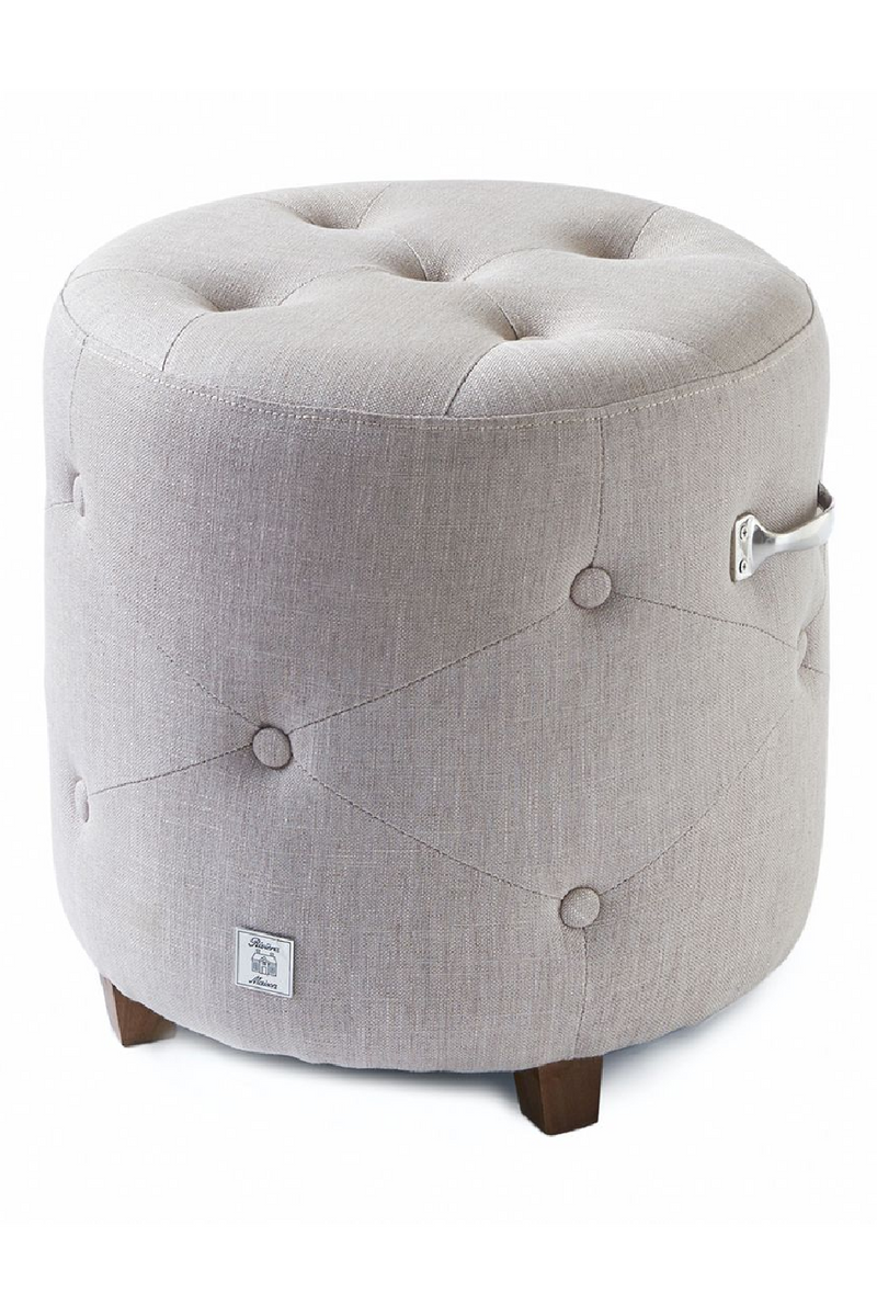 Linen Upholstered Footstool | Rivièra Maison Bowery | DutchFurniture.com