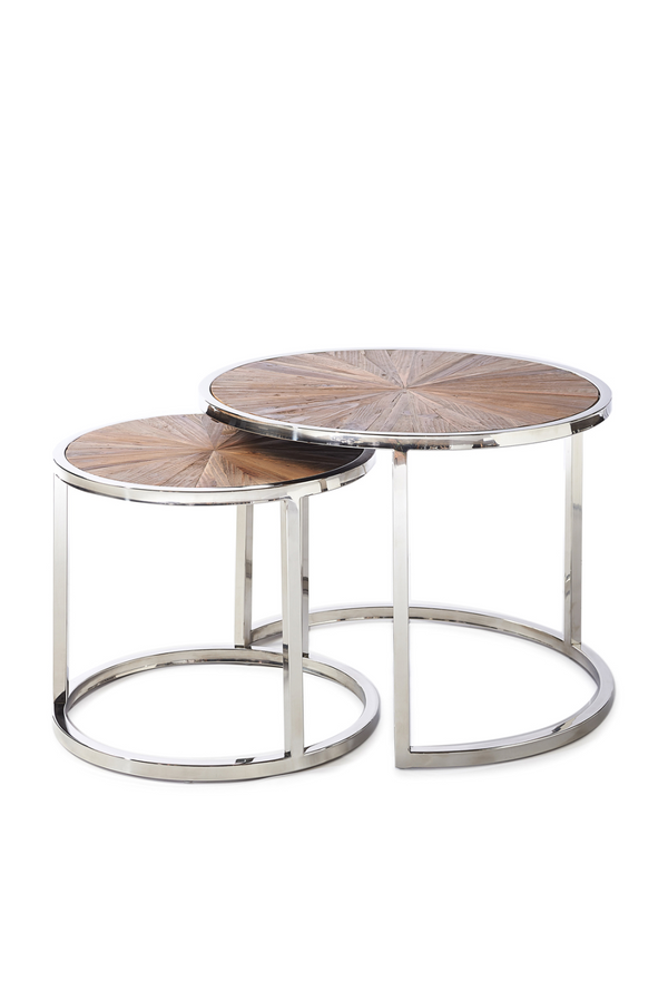 Silver Framed Nested Coffee Tables (2) | Rivièra Maison Greenwich | Dutchfurniture.com