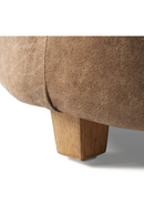 Round Leather Footstool | Rivièra Maison Bowery | Dutchfurniture.com