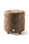 Round Leather Footstool | Rivièra Maison Bowery | Dutchfurniture.com