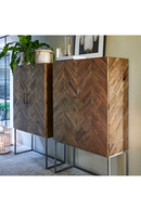 Wooden Herringbone Bar Cabinet | Rivièra Maison Tribeca | Dutchfurniture.com