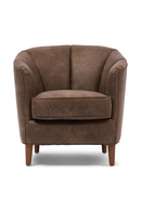 Rounded Leather Armchair | Rivièra Maison Rue Royale | Dutchfurniture.com