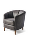 Rounded Leather Armchair | Rivièra Maison Rue Royale | Dutchfurniture.com