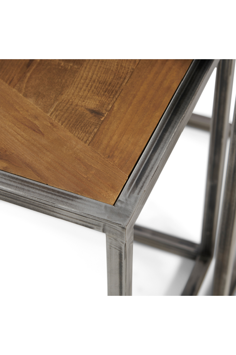 Wooden Nested Side Tables (2) | Rivièra Maison Le Bar American | DutchFurniture.com