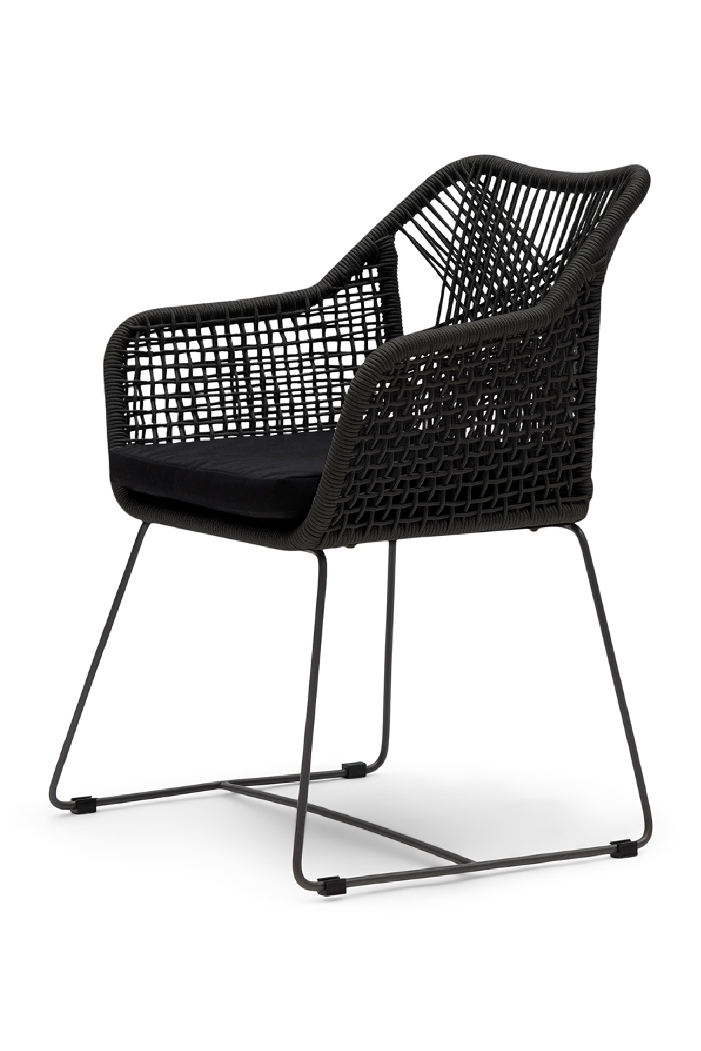 Black Rope Outdoor Dining Armchair | Rivièra Maison Puerto Rico | Oroatrade.com