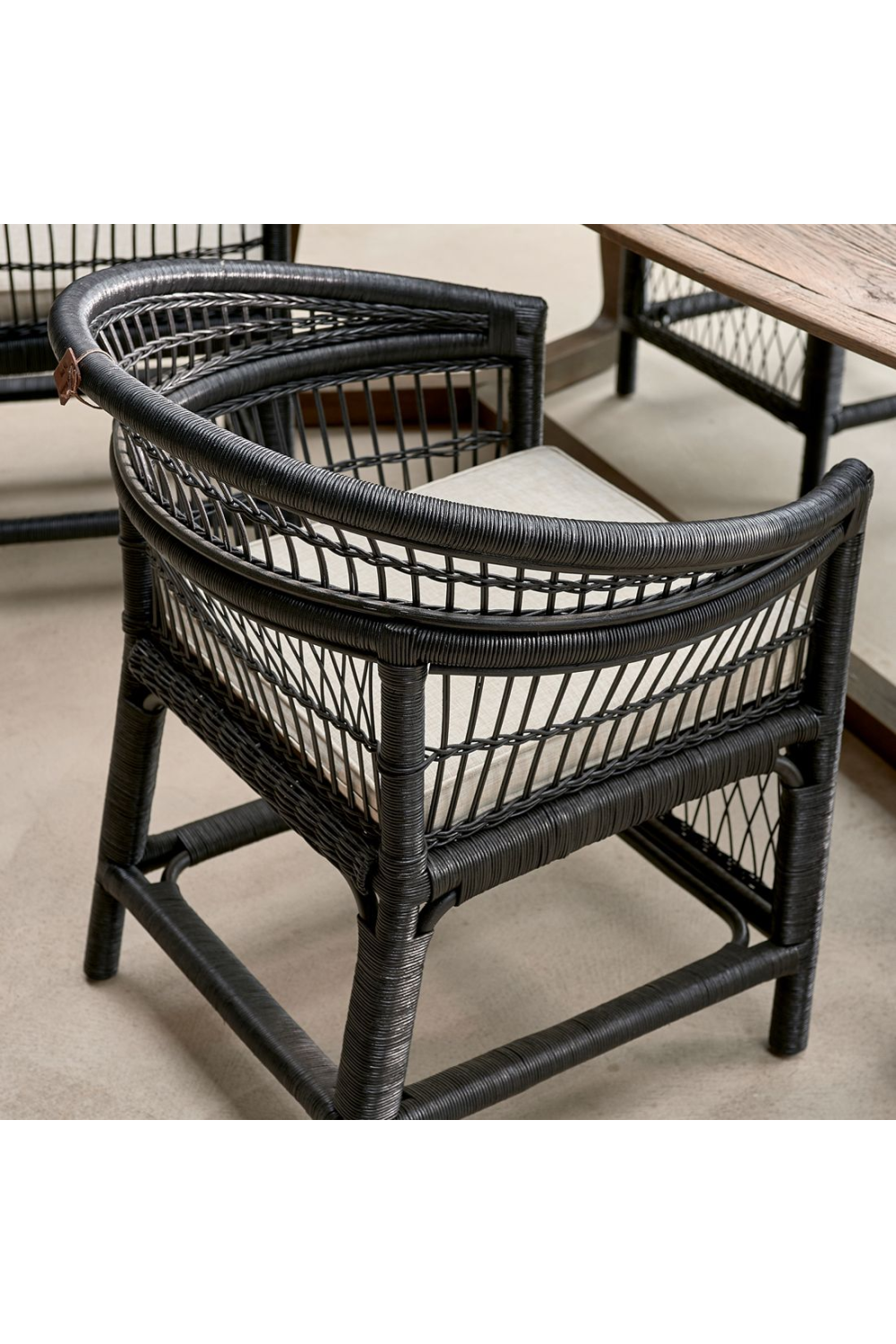 Black Rattan Dining Armchair | Rivièra Maison Victoria Falls | Dutchfurniture.com