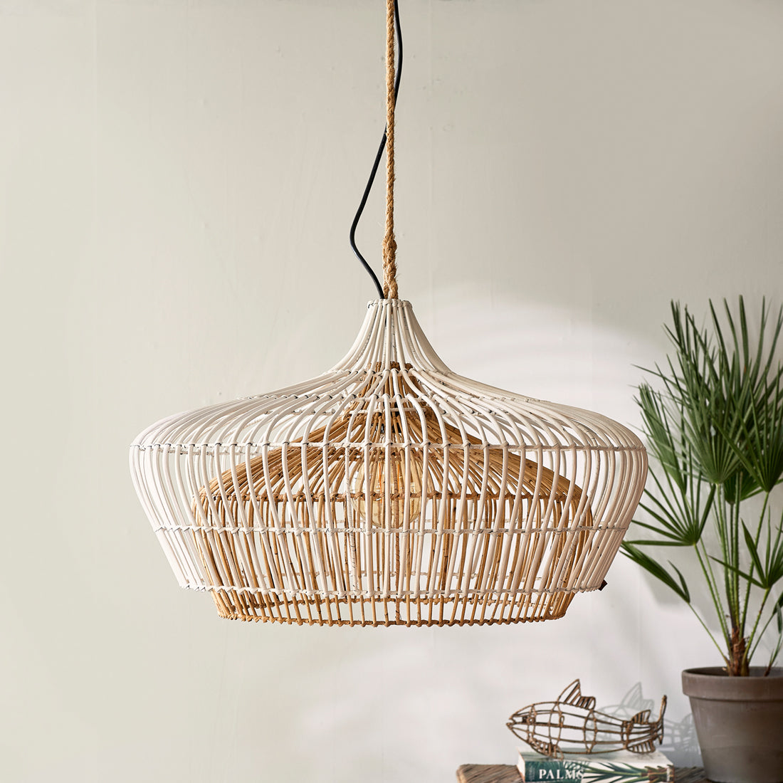 Modern Rattan Hanging Lamp | Rivièra Maison Rustic Double | DutchFurniture.com