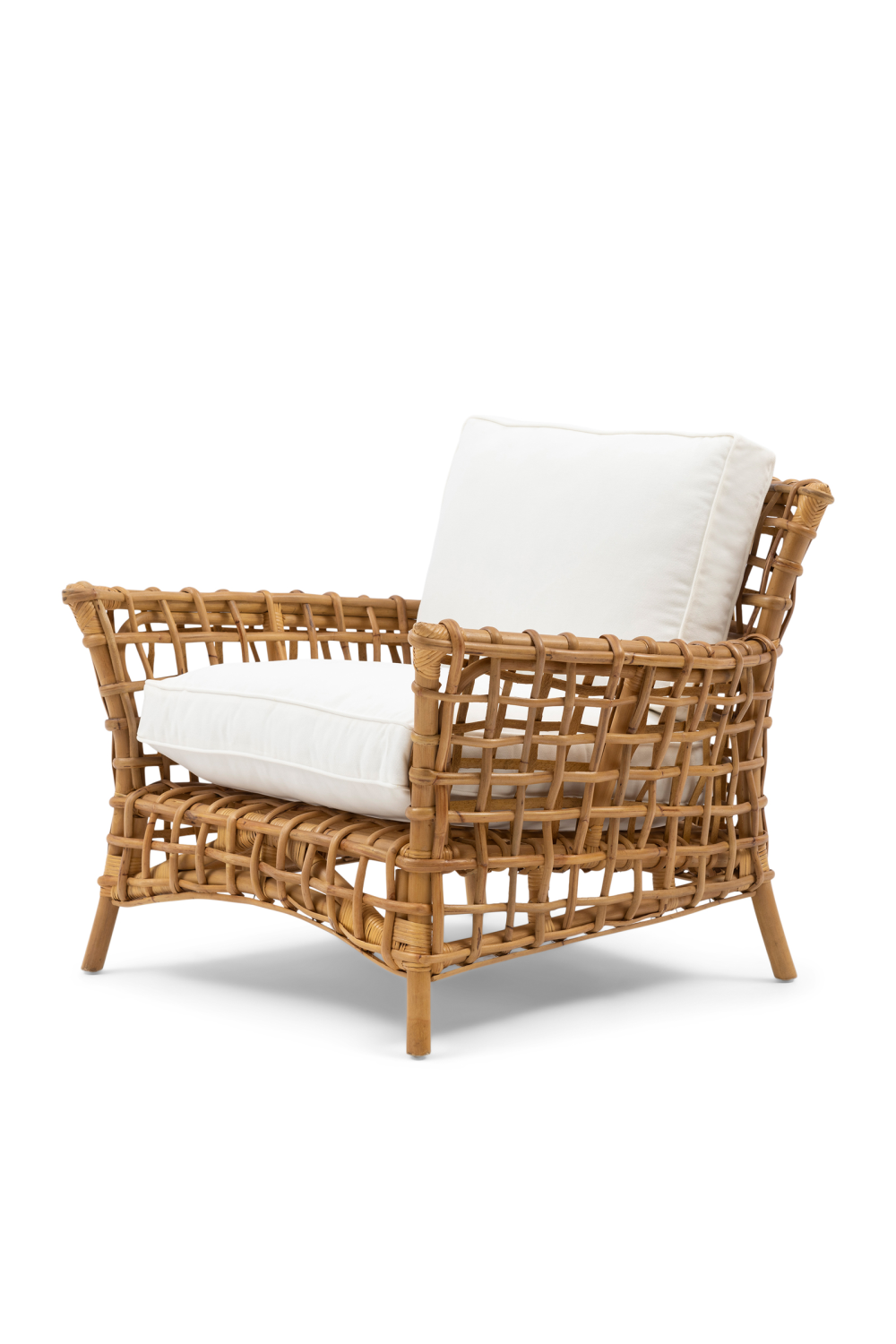 Cushioned Rattan Lounge Armchair | Rivièra Maison Baya | Dutchfurniture.com