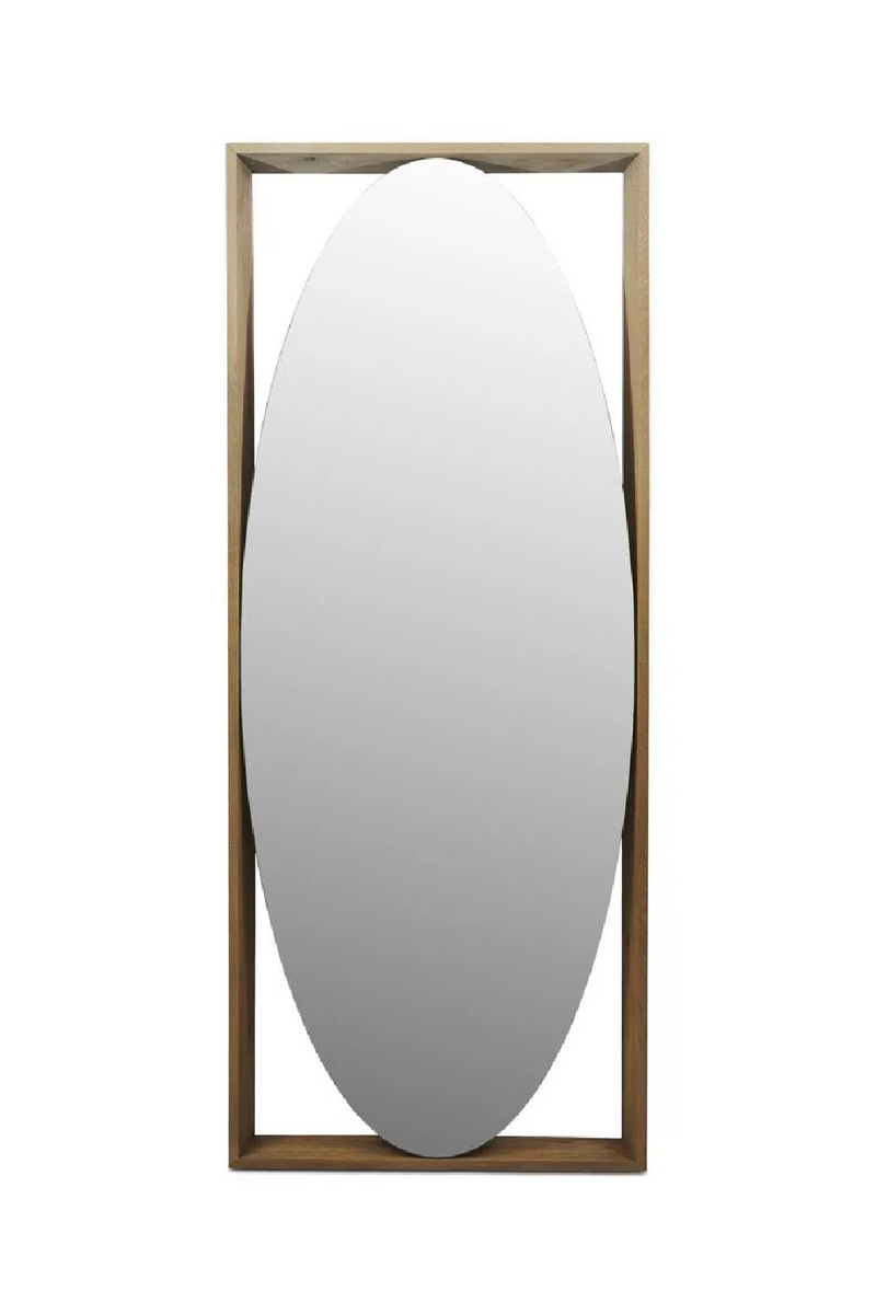 Oak Framed Oval Mirror | Rivièra Maison La Defense | Dutchfurniture.com