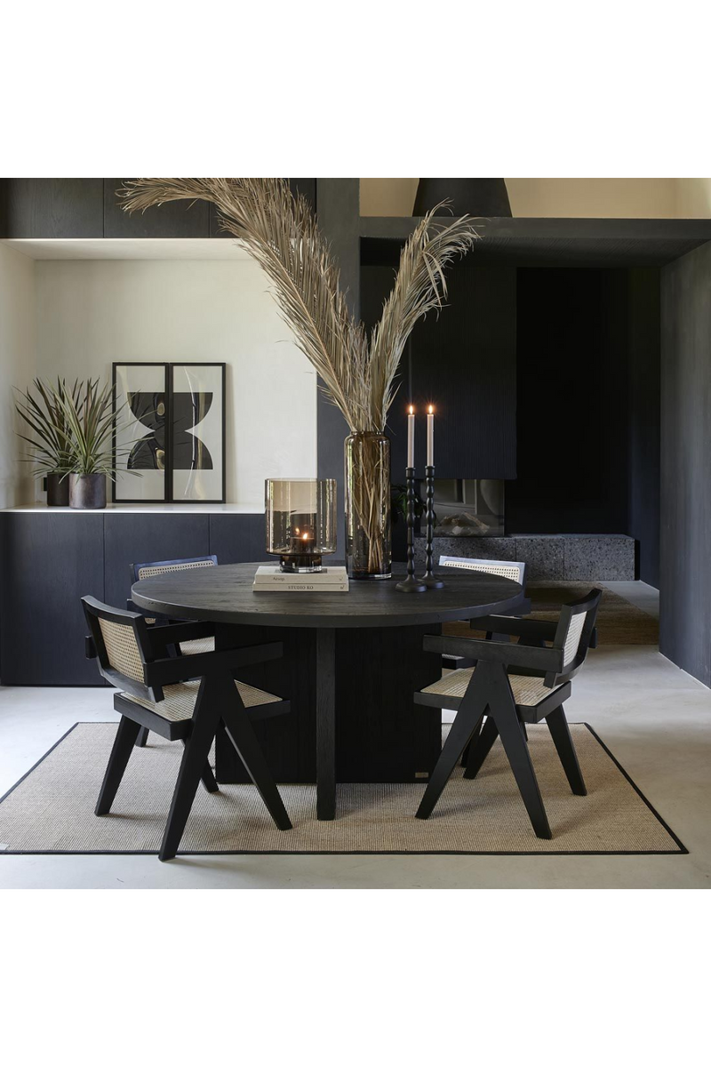 Round Black Dining Table | Rivièra Maison Sherwood | Dutchfurniture.com