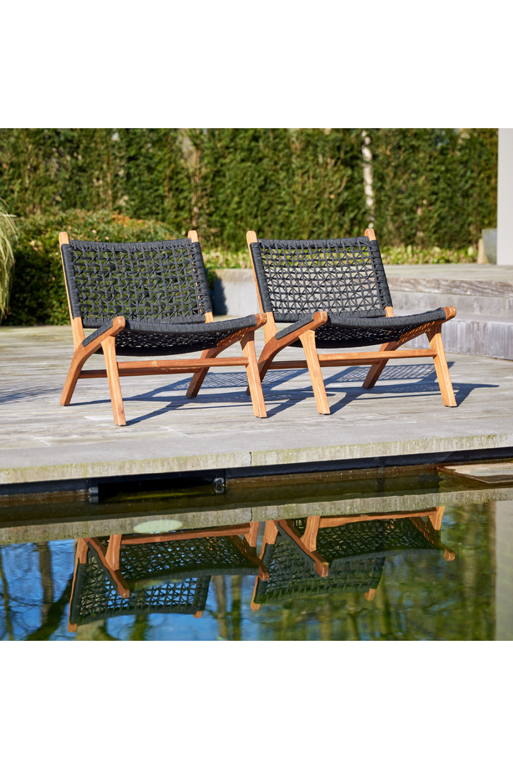 Black Rope Outdoor Lounge Chair | Rivièra Maison El Nido | DutchFurniture.com