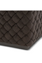 Square Black Leather Footstool | Rivièra Maison Room 48 | Dutchfurniture.com