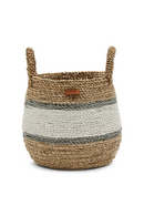 Hand-painted Seagrass Basket Set (2) | Rivièra Maison Ocean Breeze | Dutchfurniture.com