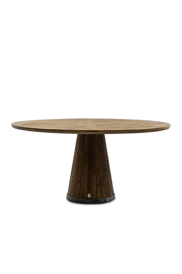 Round Oak Pedestal Dining Table | Rivièra Maison Siroko Beach | Dutchfurniture.com