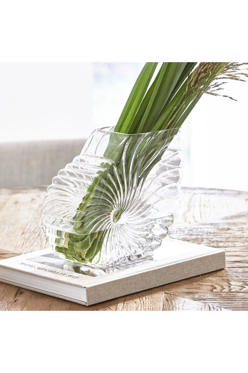 Clear Glass Shell Vase | Rivièra Maison Da Capo | Dutchfurniture.com