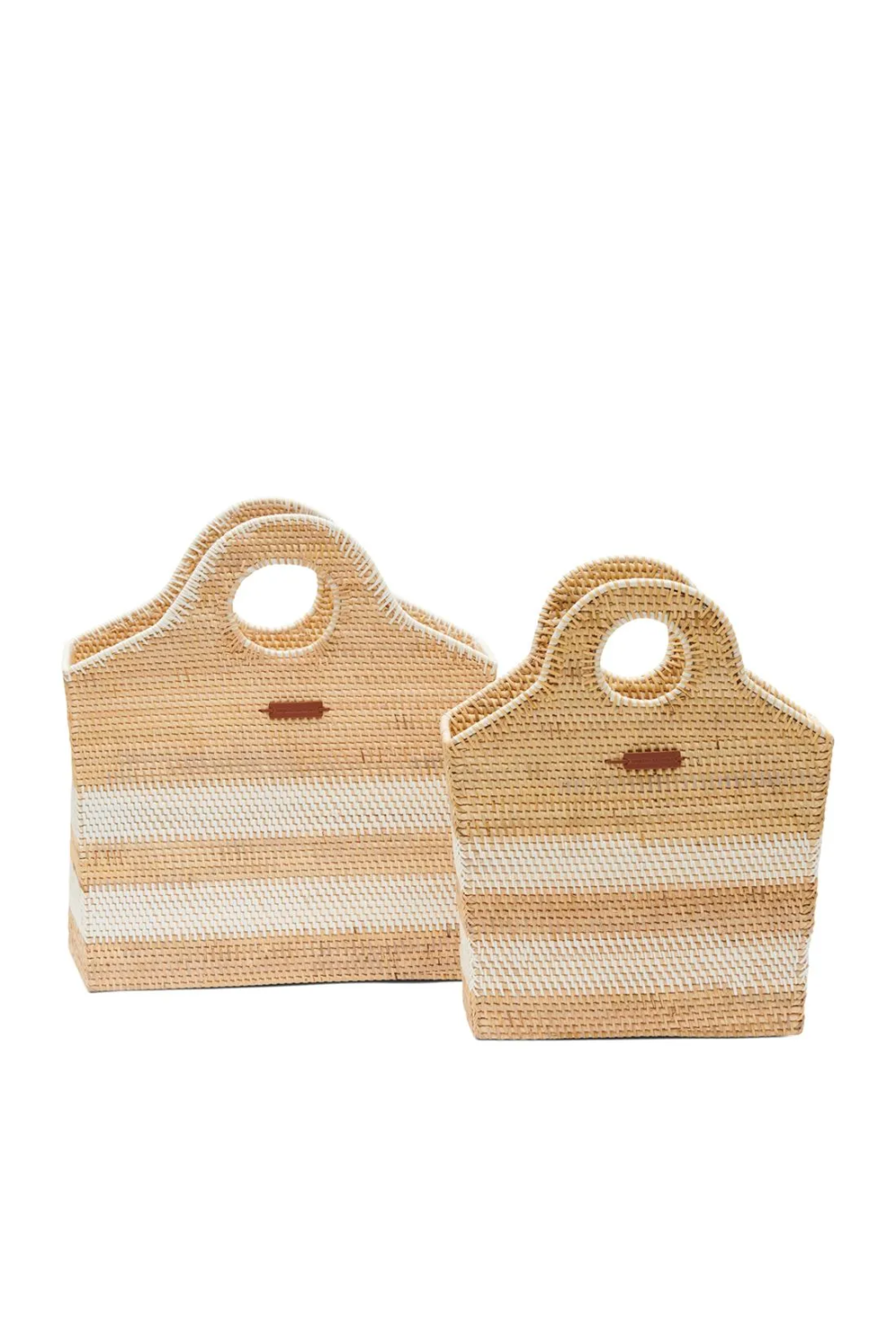 Natural Wicker Magazine Holders (2) | Rivièra Maison Crystal Bay | Dutchfurniture.com