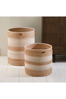 Woven Rattan Cylindrical Baskets (2) | Rivièra Maison Crystal Bay | Dutchfurniture.com