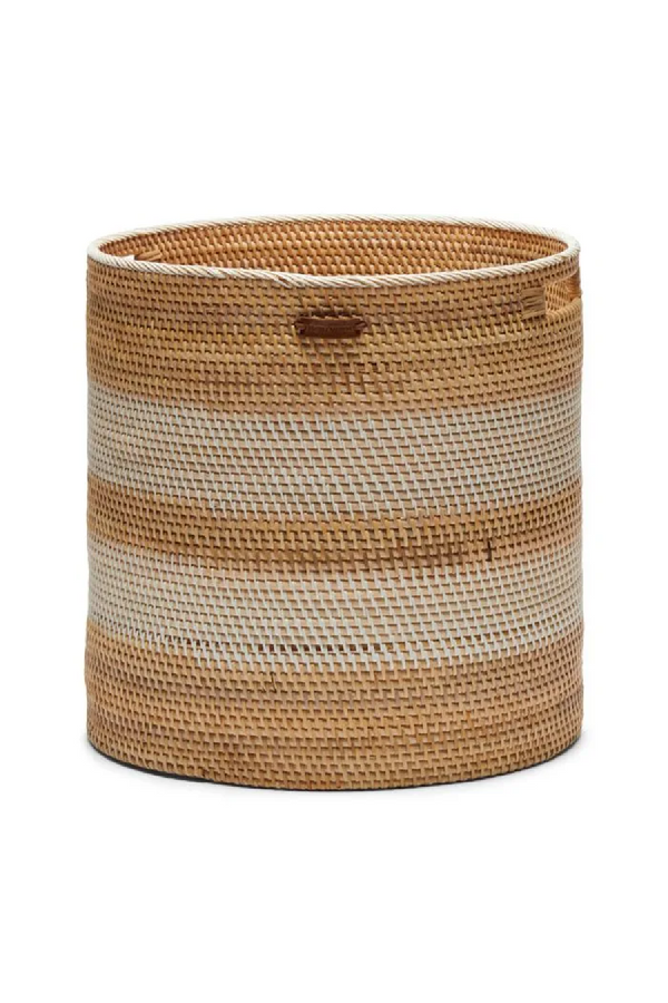 Hand-Woven Rattan Cylindrical Basket | Rivièra Maison Crystal Bay | Dutchfurniture.com