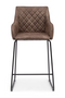 Quilted Leather Counter Stool | Rivièra Maison Frisco Drive | Dutchfurniture.com