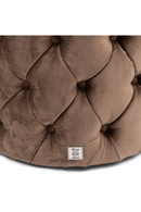 Round Tufted Velvet Footstool | Rivièra Maison Opera | Dutchfurniture.com