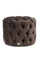 Round Tufted Velvet Footstool | Rivièra Maison Opera | Dutchfurniture.com