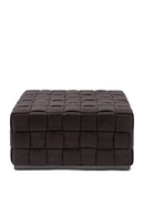 Braided Leather Footstool XL | Rivièra Maison Room 48 | DutchFurniture.com