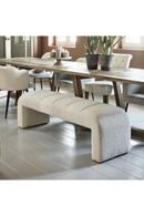 White Bouclé Dining Bench | Rivièra Maison Brera | Dutchfurniture.com