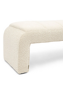 White Bouclé Dining Bench | Rivièra Maison Brera | Dutchfurniture.com