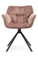 Pink Velvet Swivel Dining Chair | Rivièra Maison Carnaby | Dutchfurniture.com