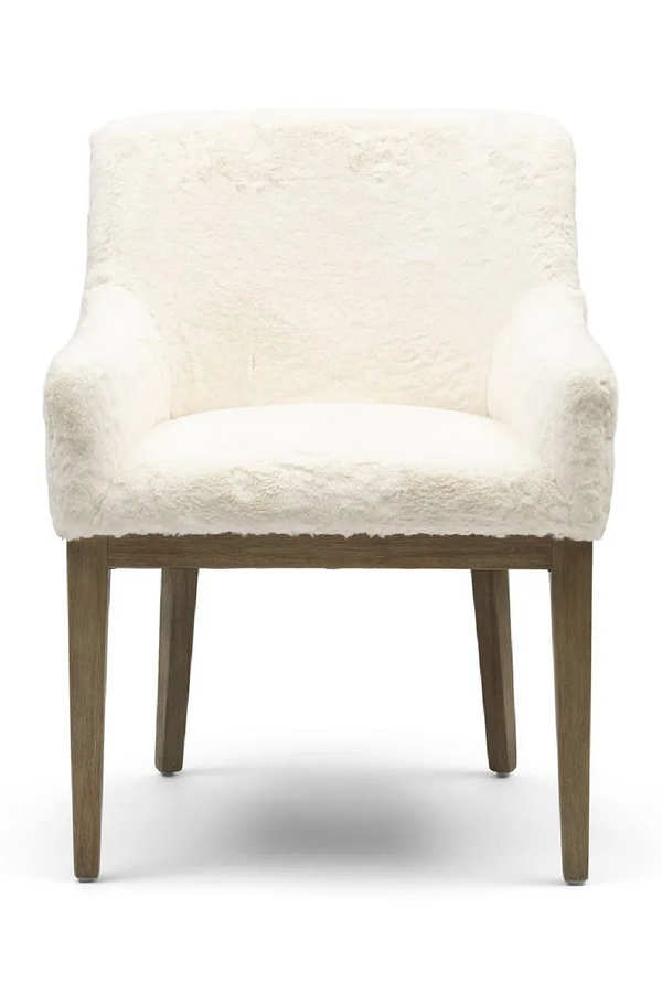 White Fur Dining Chair | Rivièra Maison Whistler | Dutchfurniture.com