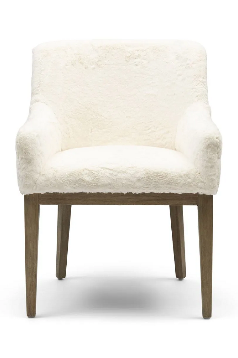 White Fur Dining Chair Riviera Maison Whistler