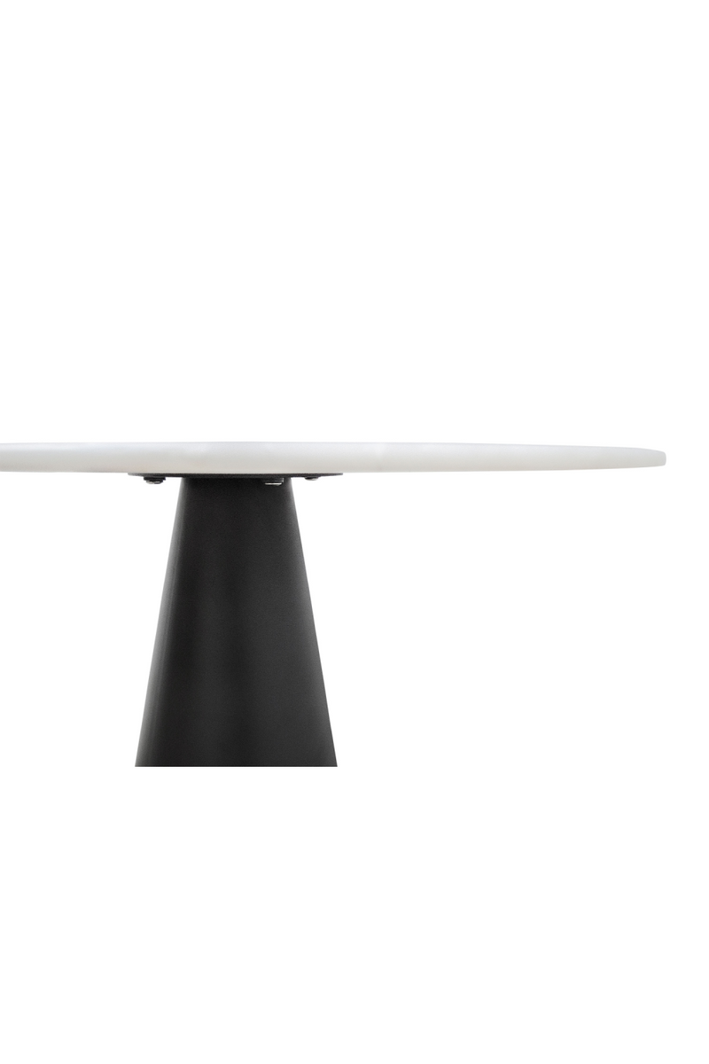 White Marble Pedestal Dining Table | Versmissen Cone | Dutchfurniture.com