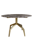 Brown Marble Round DIning Table | Versmissen Razor | Dutchfurniture.com