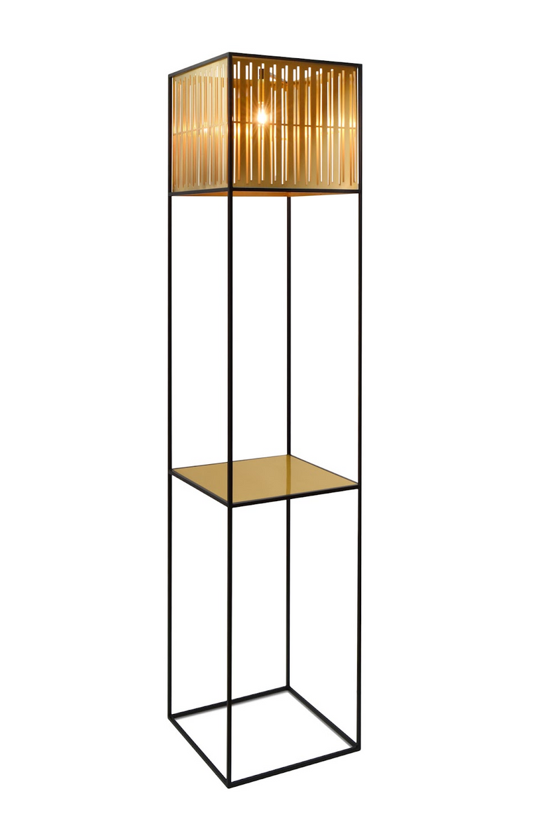 Steel Framed Brass Floor Lamp | Versmissen Oriente | Dutchfurniture.com