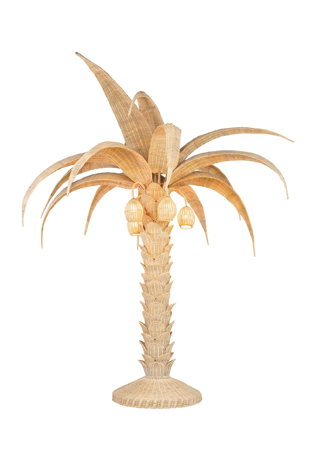 Handcrafted Rattan Floor Lamp | Versmissen Palm Tree | Dutchfurniture.com